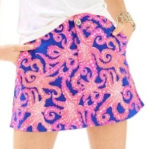 Lilly Pulitzer Nicki Skort Ikat Blue Mocean print size 12 NWT RARE